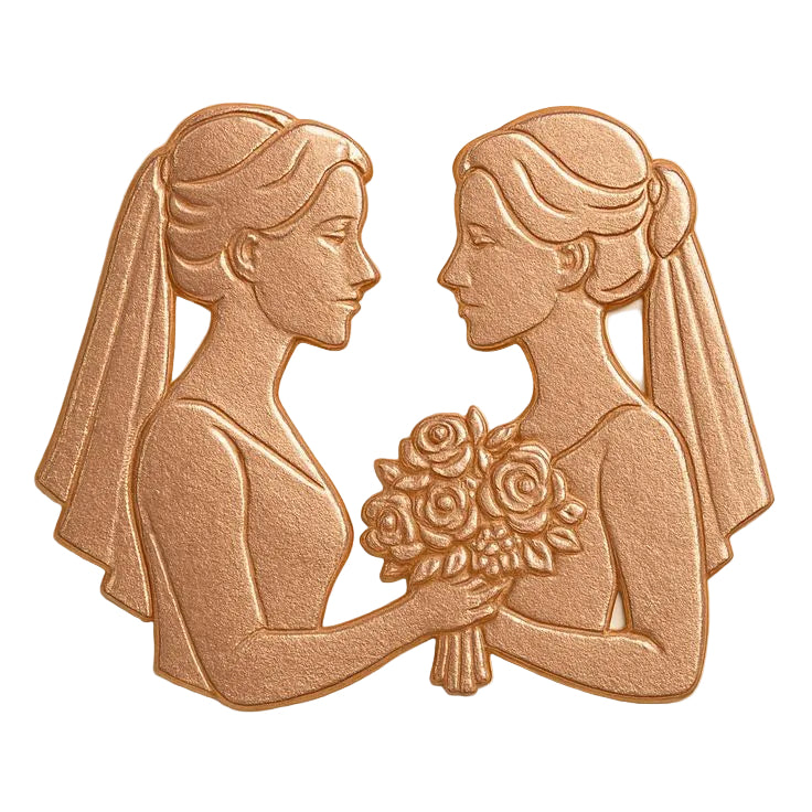 Soft zoom MP4 of the Bride & Bride Manifestation Symbol, representing union, commitment, and shared intention for wedding vision boards and love-focused manifestation.