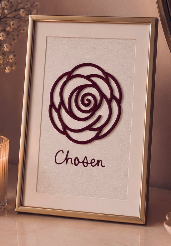 CHOSEN manifestation polaroid for being chosen, love and relationship visualization