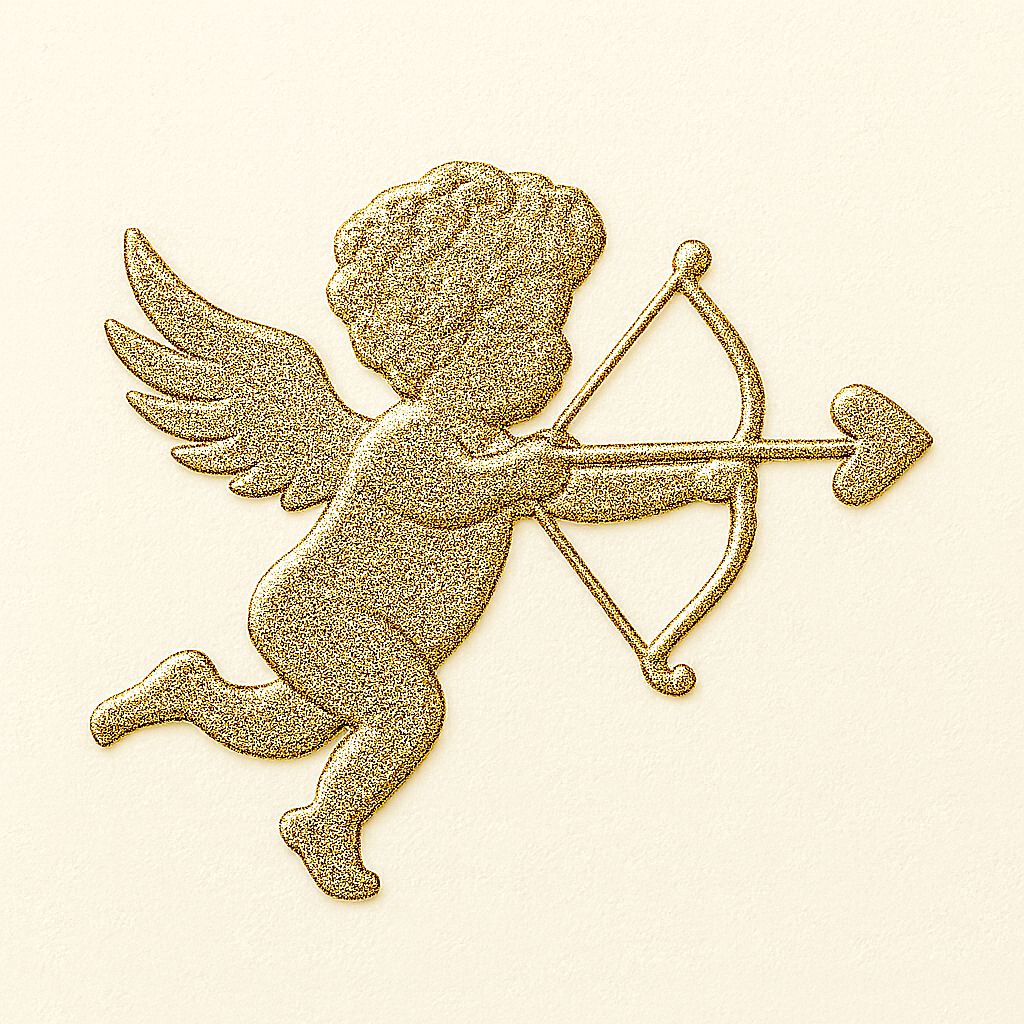 Gold Cupid Manifestation Symbol (JPEG & PNG) | Love & Attraction Icon
