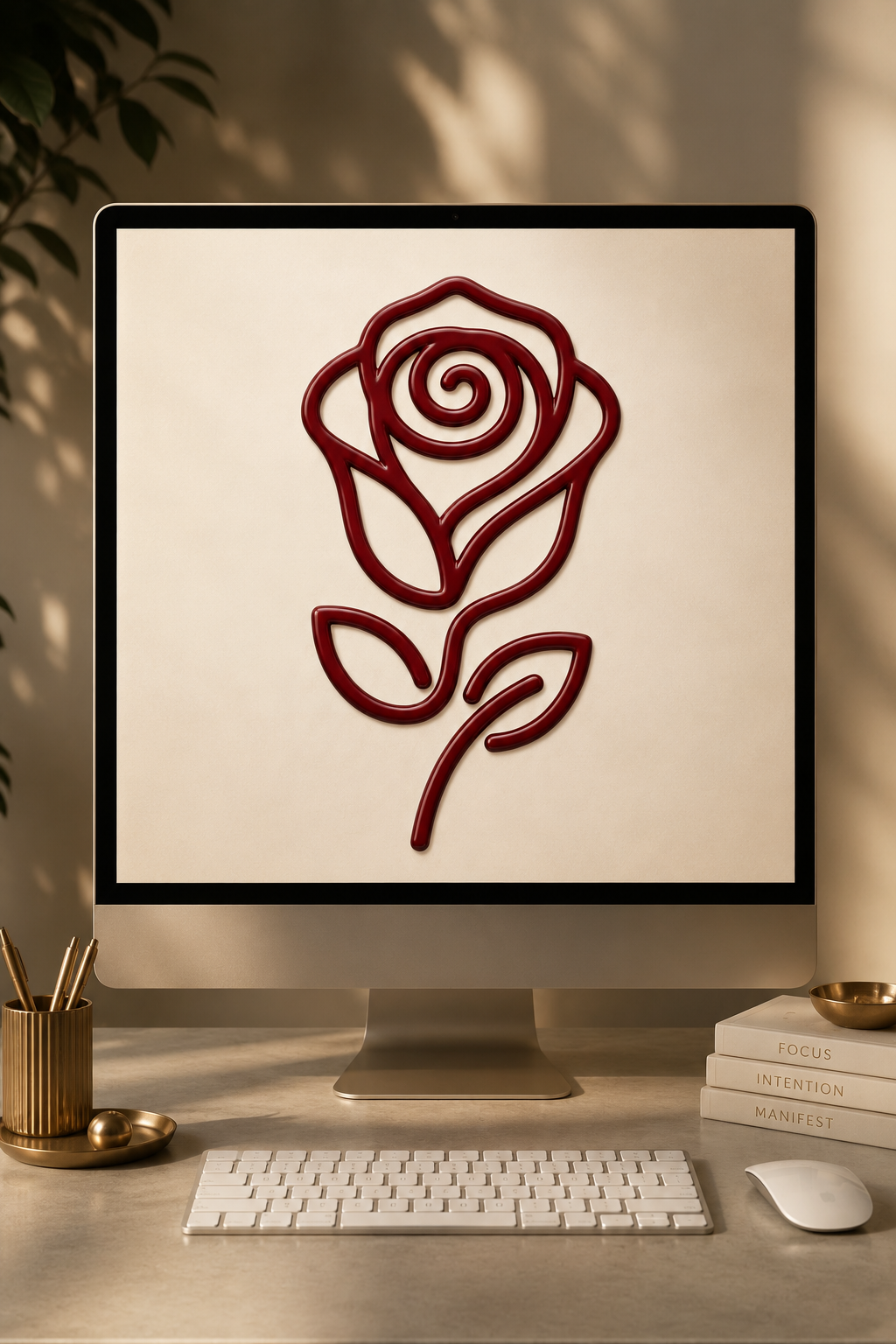 Rose Manifestation Symbol | Being Chosen Vision Board Icon