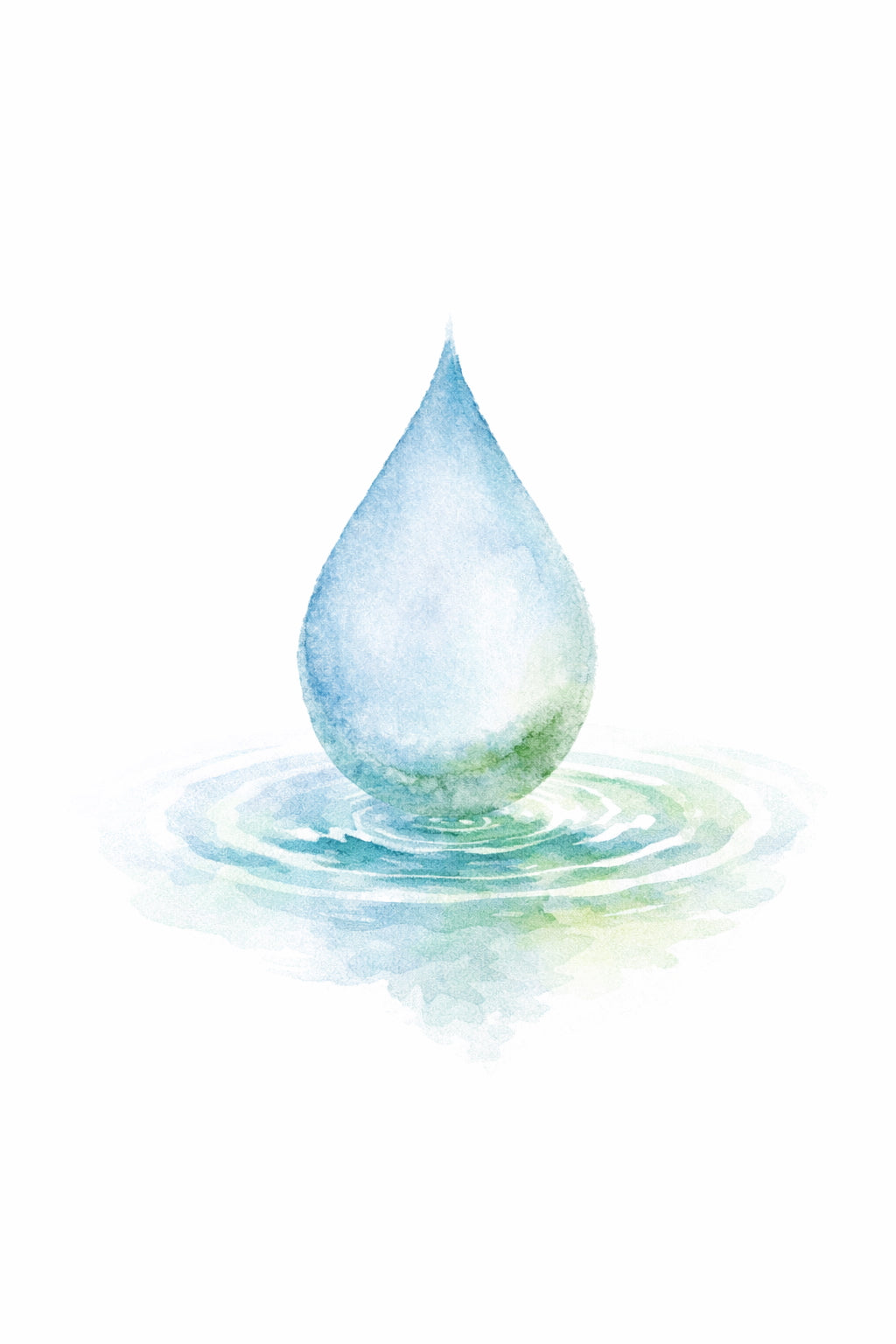 Water Drop Manifestation Symbol | Wellness & Renewal (JPEG & PNG)