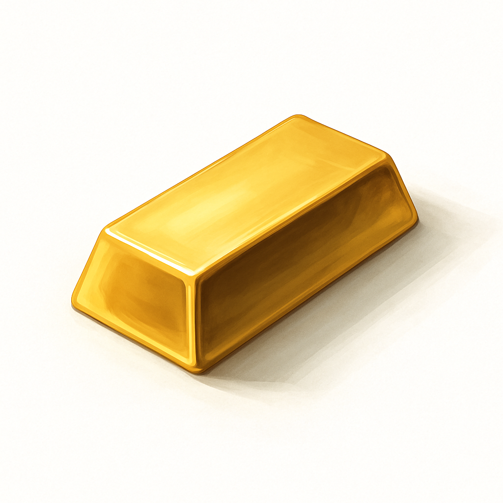 Gold Bar manifestation symbol in JPEG and PNG for digital and physical vision boards. Premium visual for Canva and Pinterest.