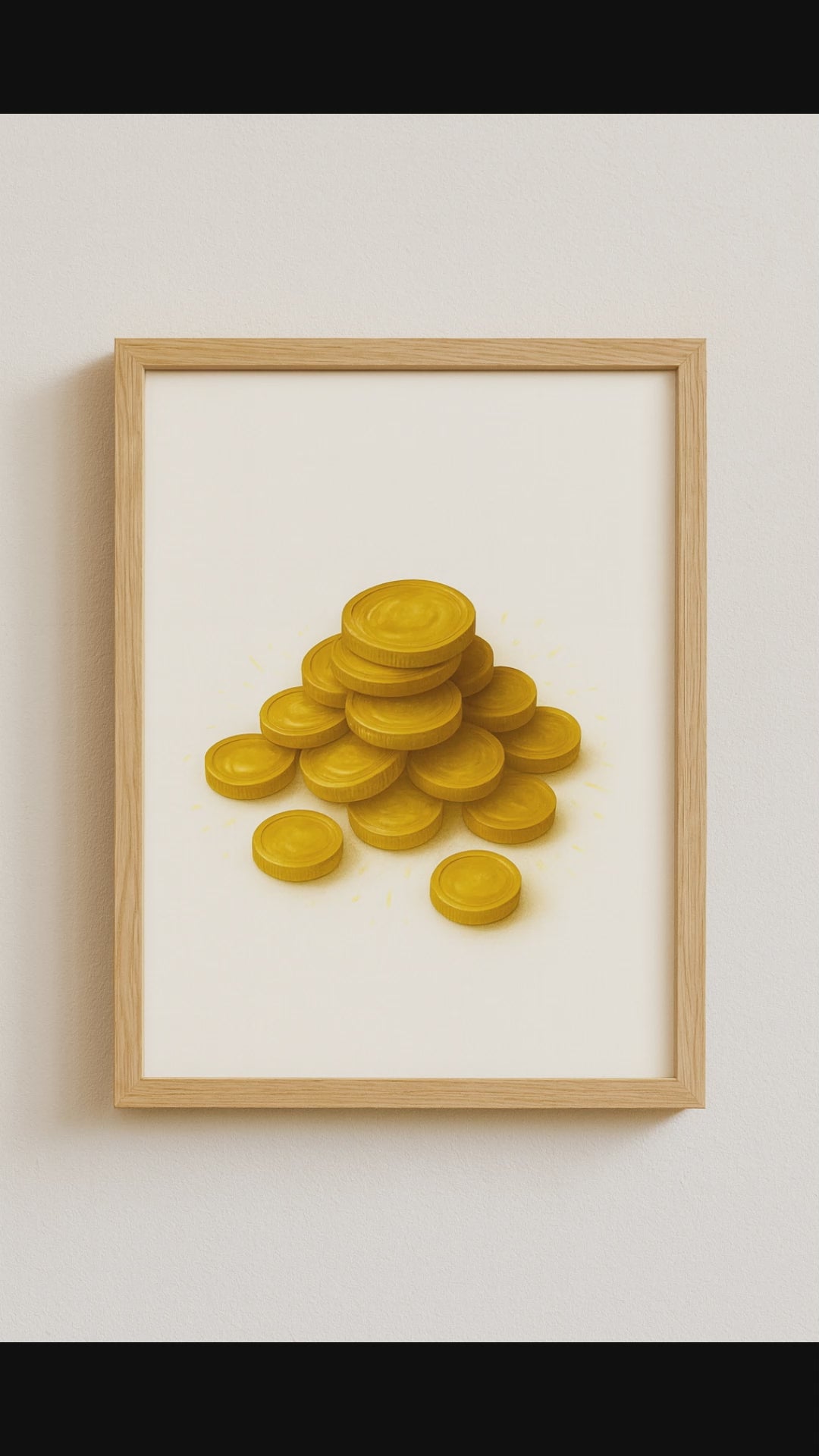 Gold Coins Printable Wall Art | Wealth Manifestation