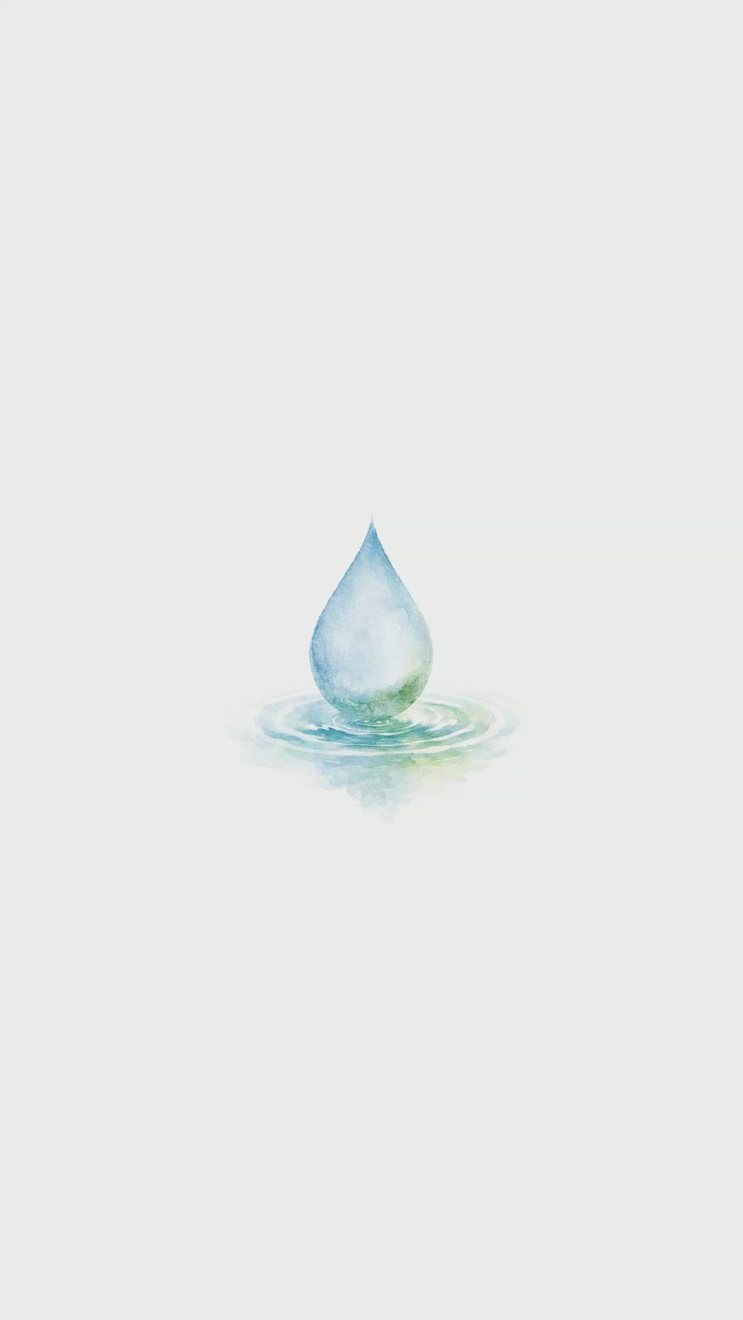 Water Drop Manifestation Symbol | Wellness & Renewal (JPEG & PNG)