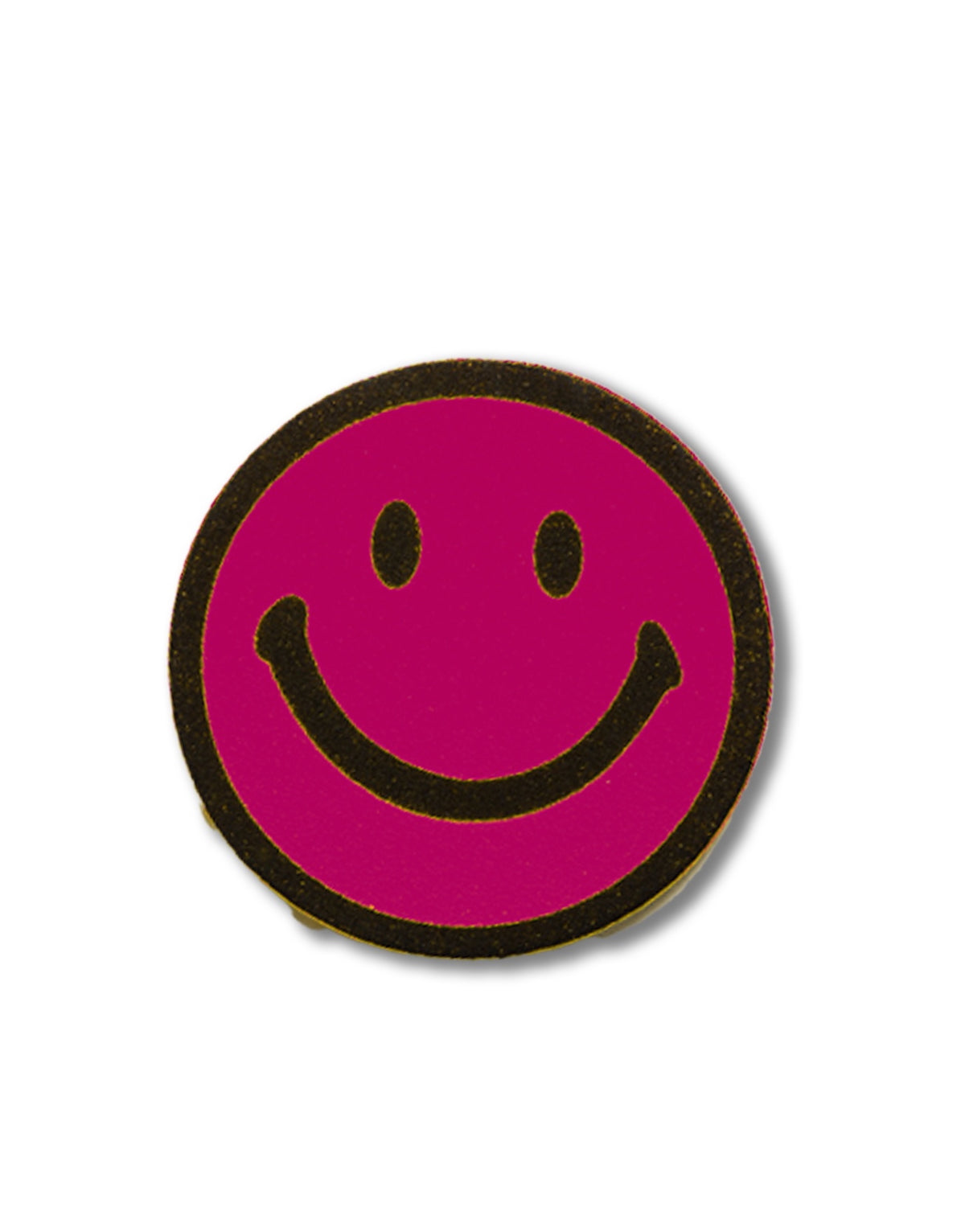 Magenta smiley face manifestation symbol and vision board icon representing gratitude, joy and positive energy