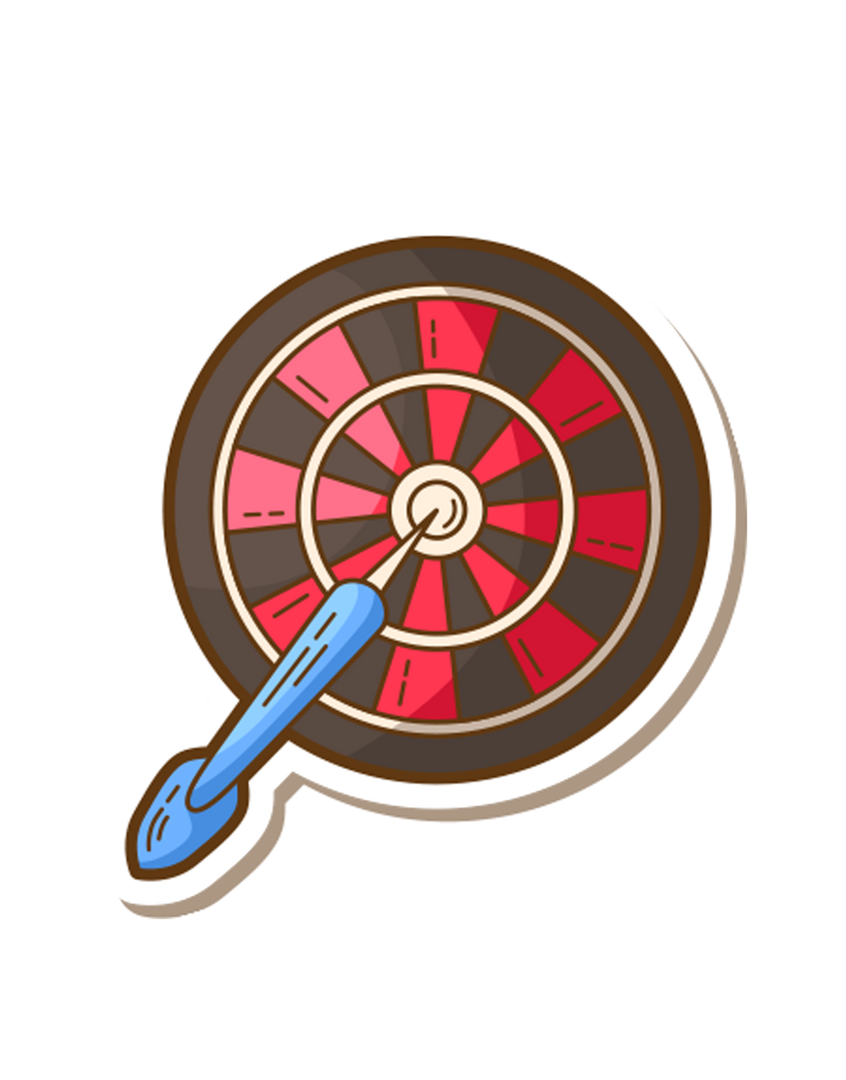 Target and arrow manifestation symbol and vision board icon representing focus, clear direction and goal achievement
